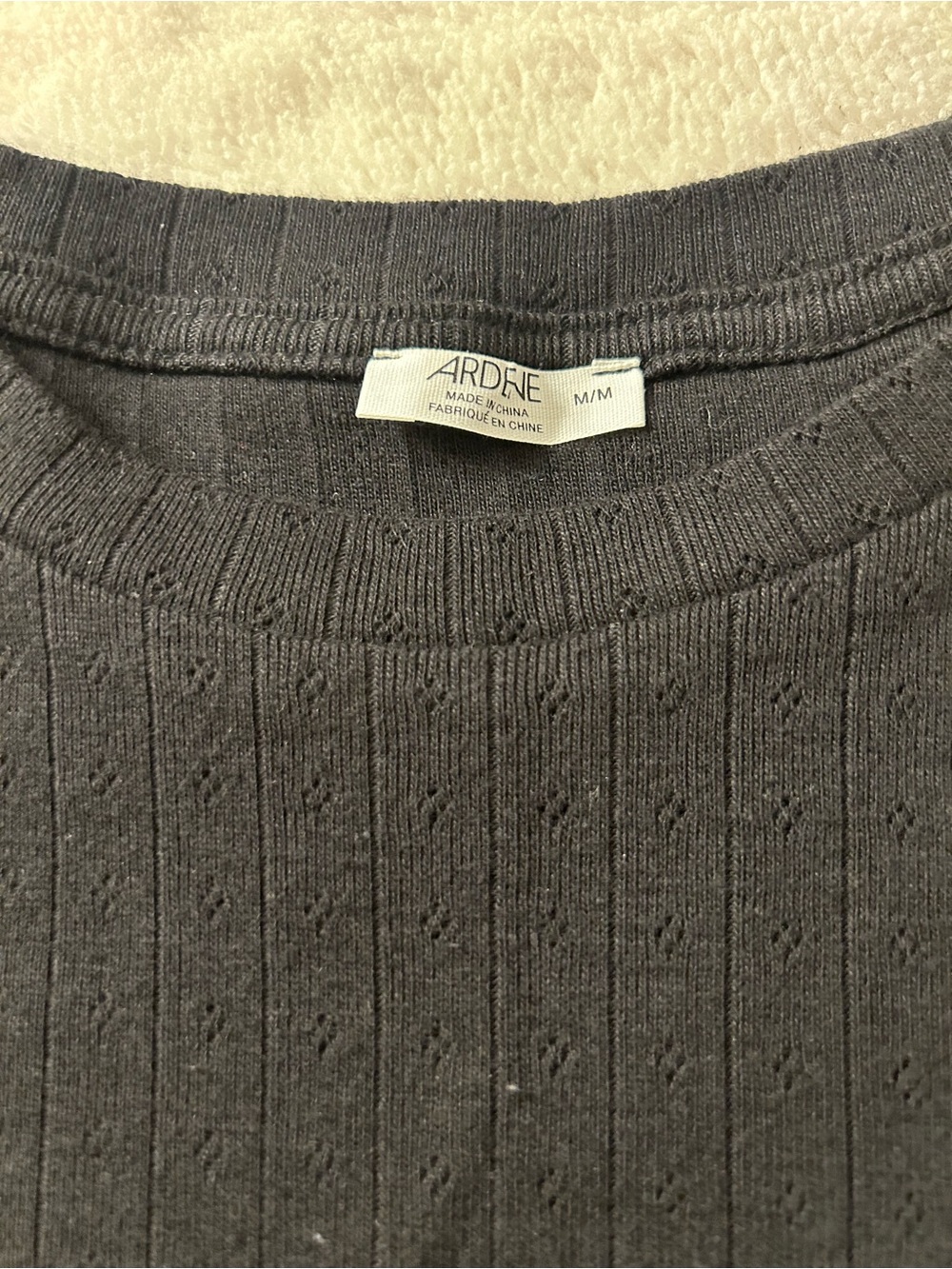 Ardene Black Ribbed Crop Top - Picture 2 of 4